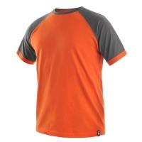 Tričko s krátkým rukávem CXS OLIVER oranžovo-šedé vel. L