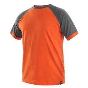Tričko s krátkým rukávem CXS OLIVER oranžovo-šedé vel. L