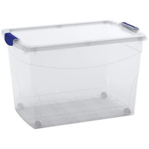 Úložný plastový box KIS Omni Latch Box s víkem, velikost XL - 60l průhledný