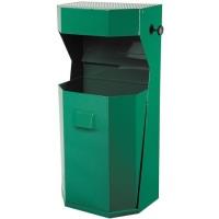 Venkovní odpadkový koš s popelníkem 50 l zelený