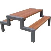 Zahradní set ALBA - stůl + 2x lavička bez opěradla