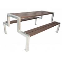 Zahradní set ALBA - stůl + 2x lavička bez opěradla, latě z plastu