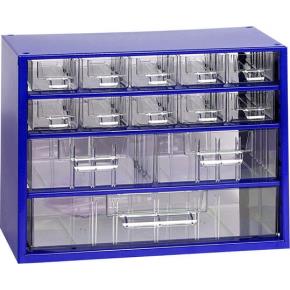Závěsná skříňka se zásuvkami 10A/2B/1C modrá
