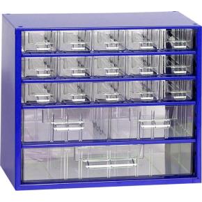 Závěsná skříňka se zásuvkami 15A/2B/1C modrá