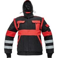 Zimní pracovní bunda Cerva MAX WINTER RFLX červeno-černá, vel. 46