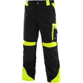 Zimní pracovní kalhoty CXS SIRIUS BRIGHTON černo-žluté, vel. 52-54