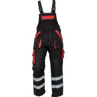 Zimní pracovní kalhoty laclové Cerva MAX WINTER RFLX červeno-černé, vel. 46