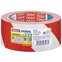 Značkovací páska TESA 66 m x 50 mm červeno-bílá