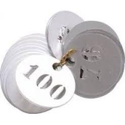 Známky hliníkové kruhové 100 ks s číslem 101-500
